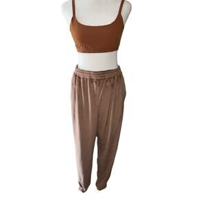 SKIMS VELORE Lg COPPER SET Sweatpant Joggers x Fits Everybody Bralette